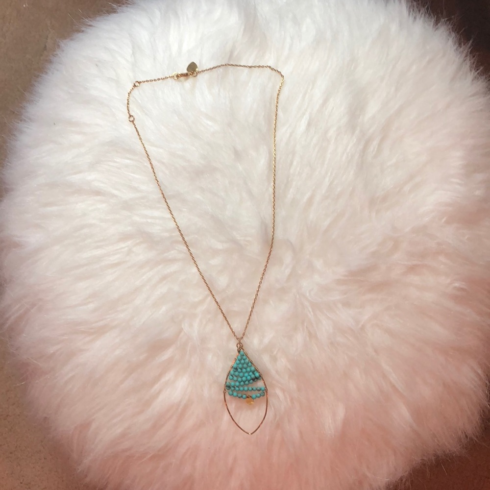 Gold chained boho necklace